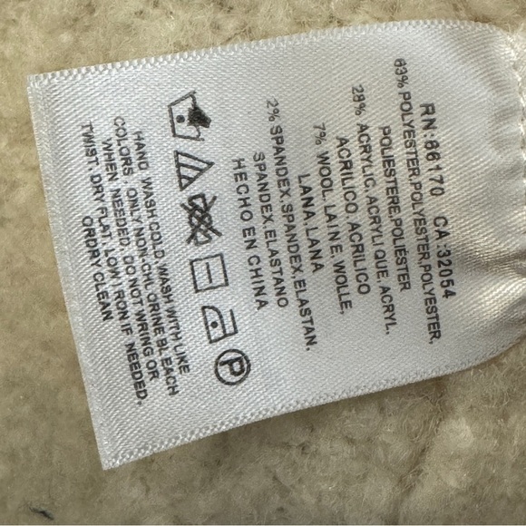 Moth Anthropologie Ivory Cardigan XS Striped Balloon Sleeve Belted - Picture 4 of 5